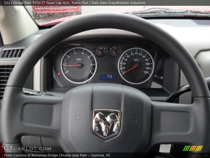 Flame Red / Dark Slate Gray/Medium Graystone 2011 Dodge Ram 1500 ST Quad Cab 4x4