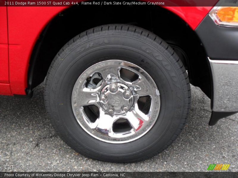 Flame Red / Dark Slate Gray/Medium Graystone 2011 Dodge Ram 1500 ST Quad Cab 4x4