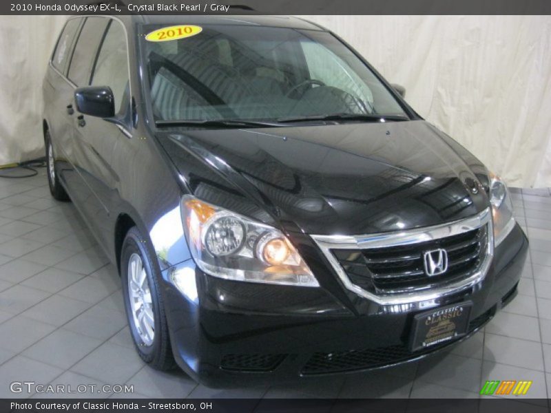 Crystal Black Pearl / Gray 2010 Honda Odyssey EX-L