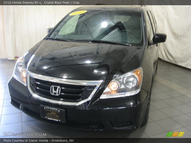 Crystal Black Pearl / Gray 2010 Honda Odyssey EX-L