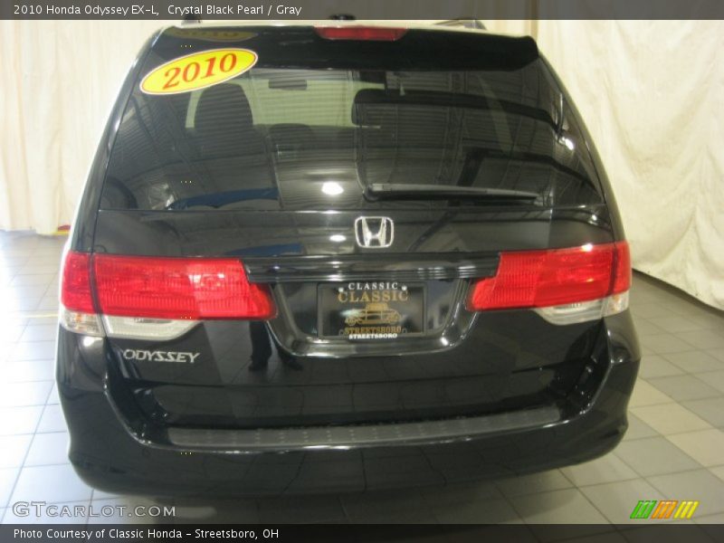 Crystal Black Pearl / Gray 2010 Honda Odyssey EX-L