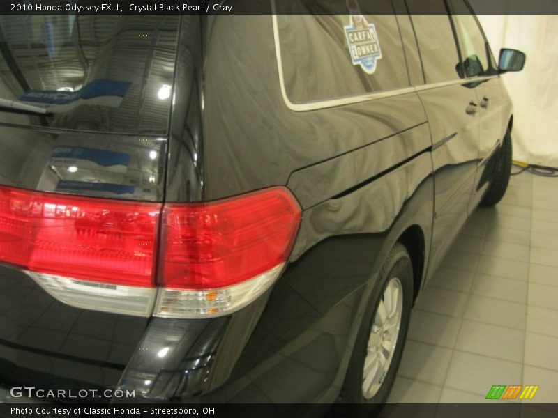 Crystal Black Pearl / Gray 2010 Honda Odyssey EX-L