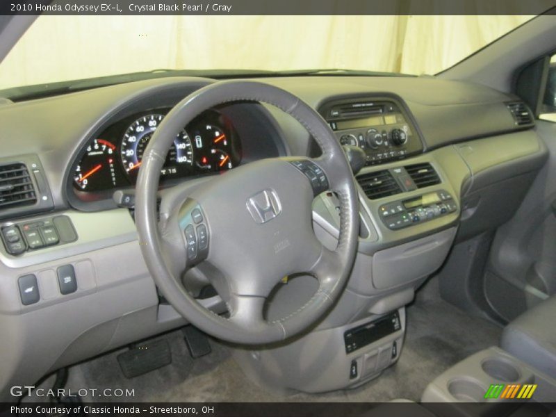 Crystal Black Pearl / Gray 2010 Honda Odyssey EX-L