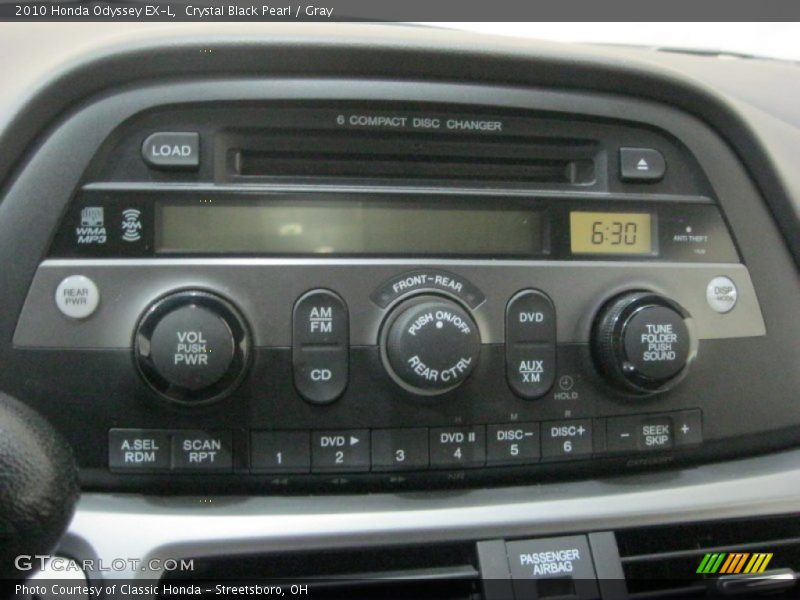 Crystal Black Pearl / Gray 2010 Honda Odyssey EX-L