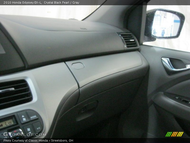 Crystal Black Pearl / Gray 2010 Honda Odyssey EX-L