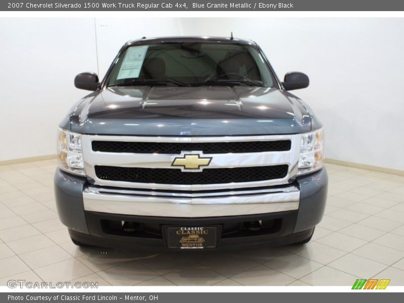 Blue Granite Metallic / Ebony Black 2007 Chevrolet Silverado 1500 Work Truck Regular Cab 4x4