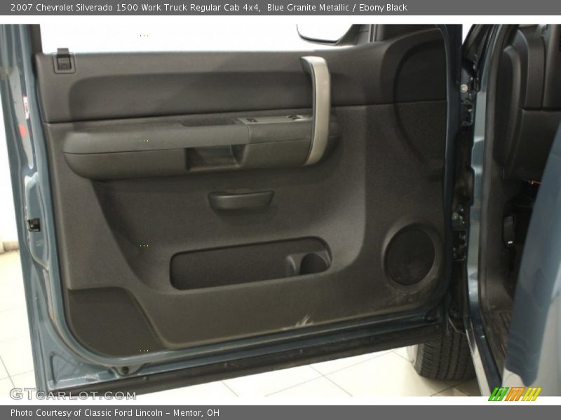 Blue Granite Metallic / Ebony Black 2007 Chevrolet Silverado 1500 Work Truck Regular Cab 4x4