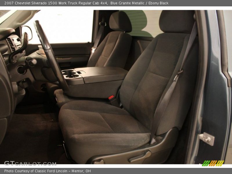 Blue Granite Metallic / Ebony Black 2007 Chevrolet Silverado 1500 Work Truck Regular Cab 4x4