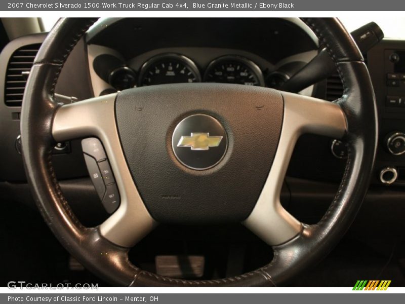 Blue Granite Metallic / Ebony Black 2007 Chevrolet Silverado 1500 Work Truck Regular Cab 4x4