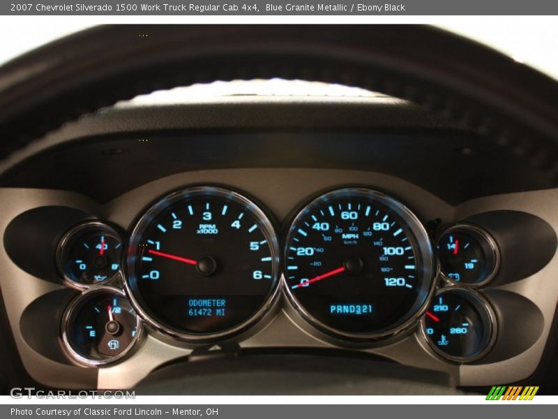 Blue Granite Metallic / Ebony Black 2007 Chevrolet Silverado 1500 Work Truck Regular Cab 4x4