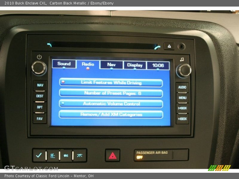 Carbon Black Metallic / Ebony/Ebony 2010 Buick Enclave CXL