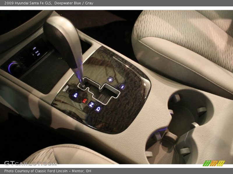 Deepwater Blue / Gray 2009 Hyundai Santa Fe GLS