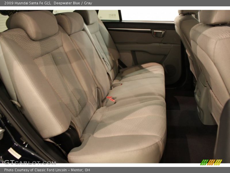 Deepwater Blue / Gray 2009 Hyundai Santa Fe GLS