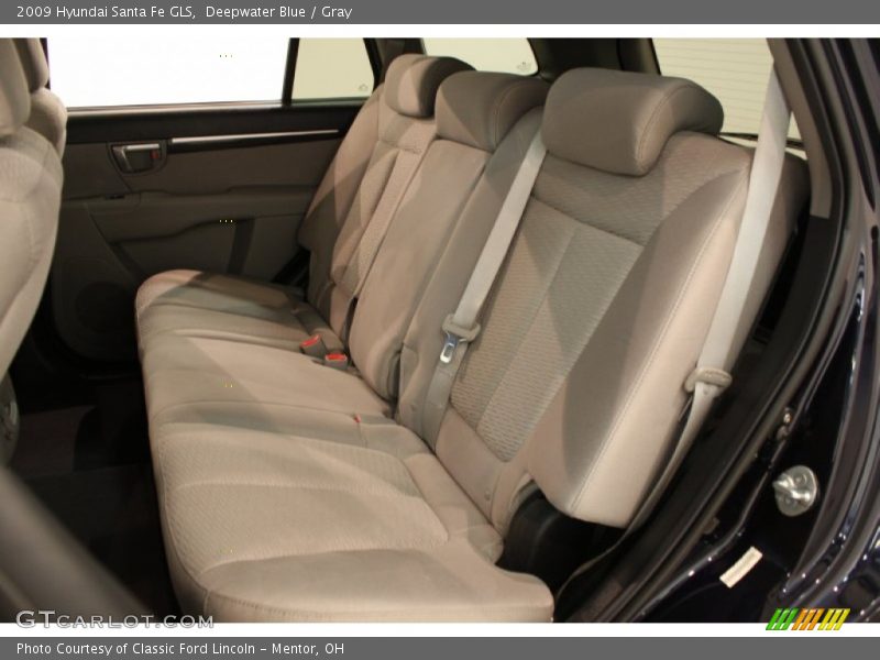Deepwater Blue / Gray 2009 Hyundai Santa Fe GLS