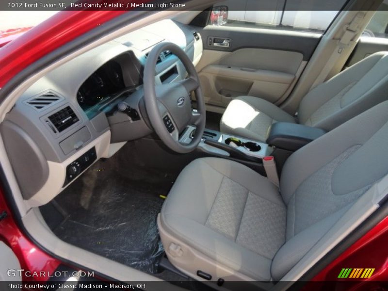  2012 Fusion SE Medium Light Stone Interior