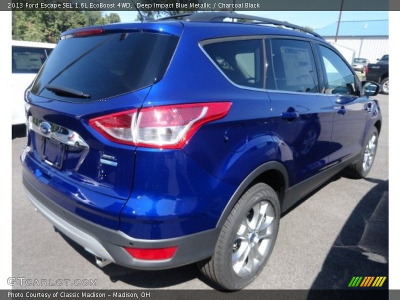 Deep Impact Blue Metallic / Charcoal Black 2013 Ford Escape SEL 1.6L EcoBoost 4WD