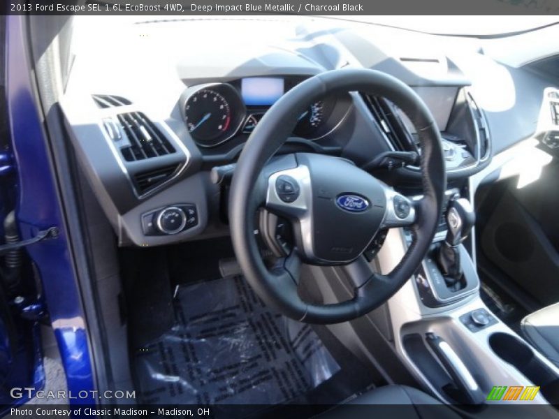 Deep Impact Blue Metallic / Charcoal Black 2013 Ford Escape SEL 1.6L EcoBoost 4WD