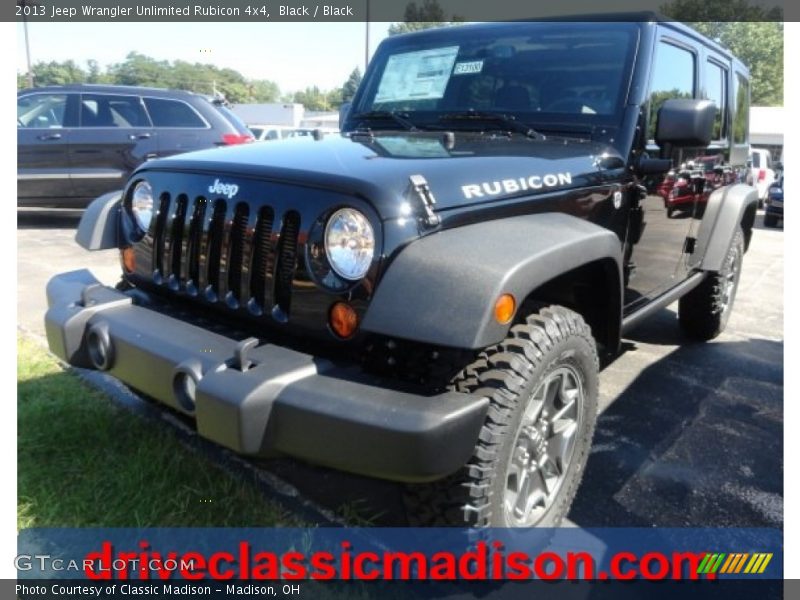Black / Black 2013 Jeep Wrangler Unlimited Rubicon 4x4