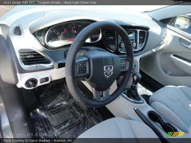 Tungsten Metallic / Black/Light Diesel Gray 2013 Dodge Dart SXT