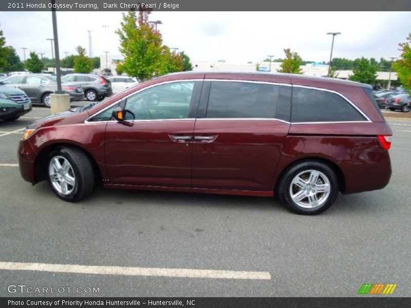 Dark Cherry Pearl / Beige 2011 Honda Odyssey Touring