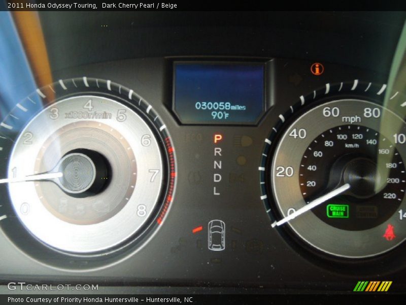  2011 Odyssey Touring Touring Gauges