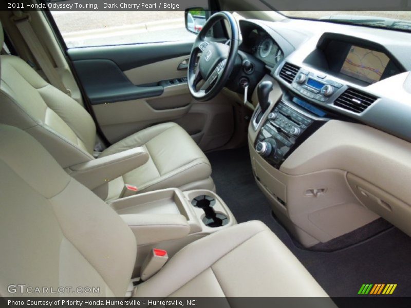 Dark Cherry Pearl / Beige 2011 Honda Odyssey Touring
