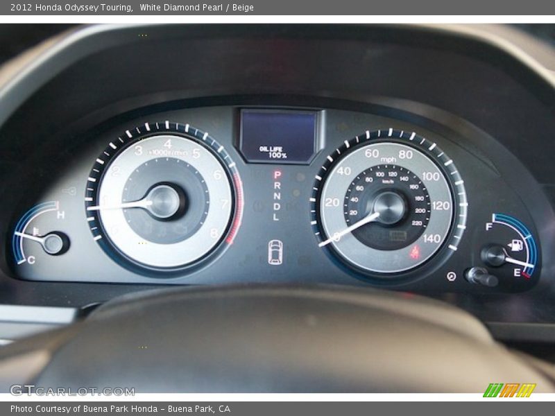 White Diamond Pearl / Beige 2012 Honda Odyssey Touring