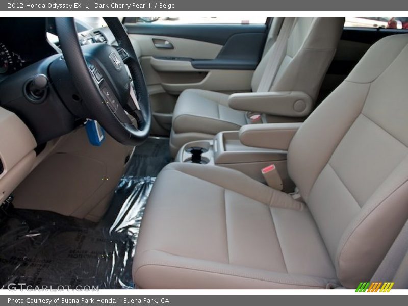 Dark Cherry Pearl II / Beige 2012 Honda Odyssey EX-L