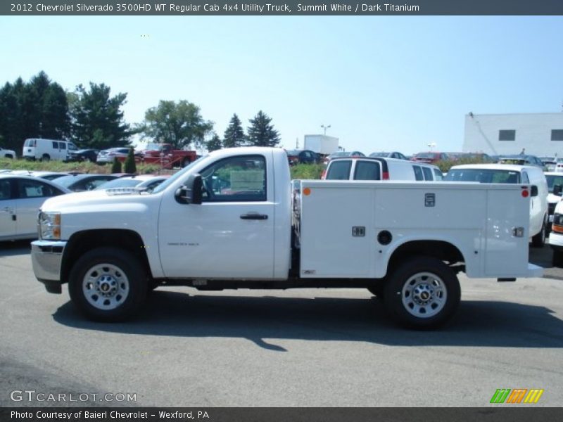 Summit White / Dark Titanium 2012 Chevrolet Silverado 3500HD WT Regular Cab 4x4 Utility Truck