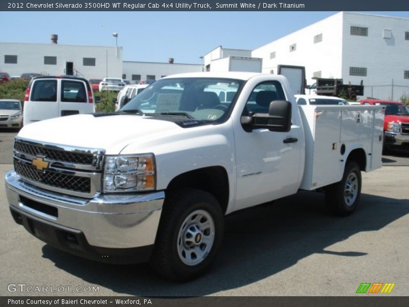 Summit White / Dark Titanium 2012 Chevrolet Silverado 3500HD WT Regular Cab 4x4 Utility Truck