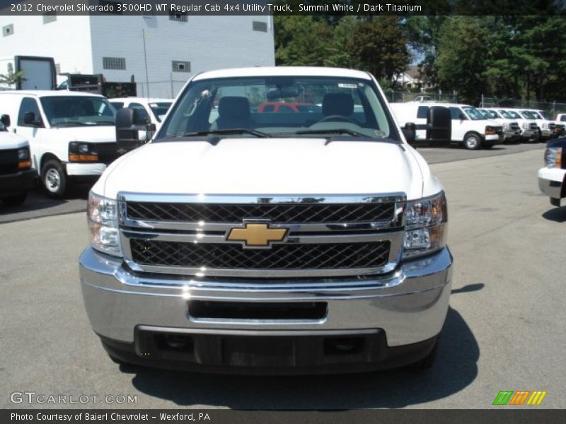 Summit White / Dark Titanium 2012 Chevrolet Silverado 3500HD WT Regular Cab 4x4 Utility Truck
