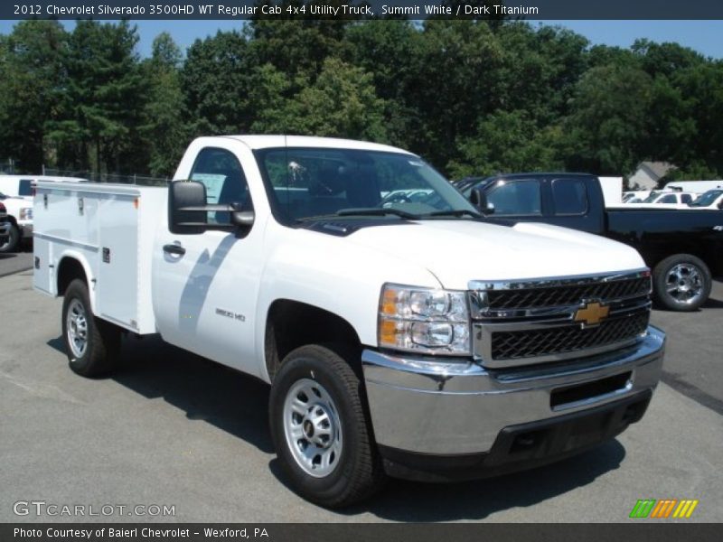 Summit White / Dark Titanium 2012 Chevrolet Silverado 3500HD WT Regular Cab 4x4 Utility Truck