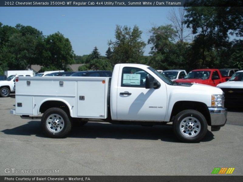  2012 Silverado 3500HD WT Regular Cab 4x4 Utility Truck Summit White