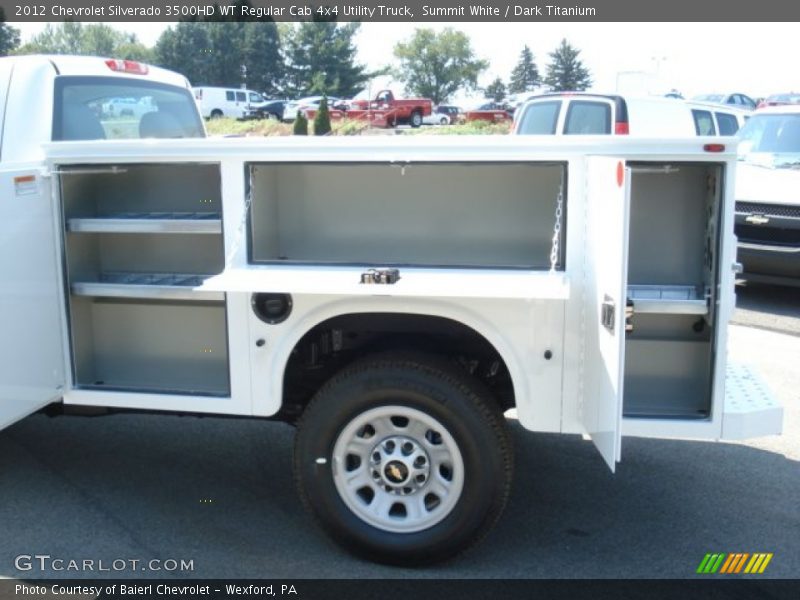 Summit White / Dark Titanium 2012 Chevrolet Silverado 3500HD WT Regular Cab 4x4 Utility Truck