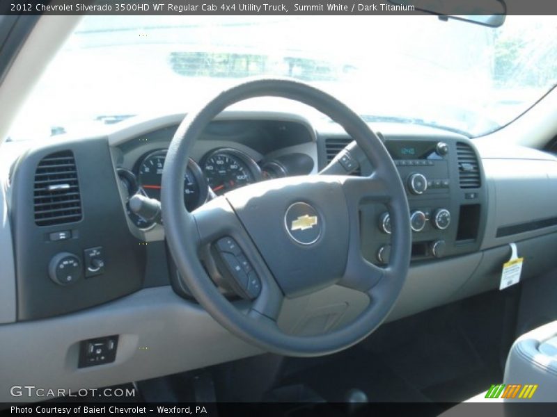 Summit White / Dark Titanium 2012 Chevrolet Silverado 3500HD WT Regular Cab 4x4 Utility Truck