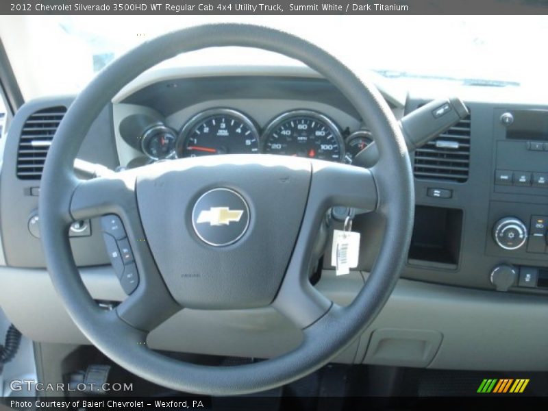 Summit White / Dark Titanium 2012 Chevrolet Silverado 3500HD WT Regular Cab 4x4 Utility Truck