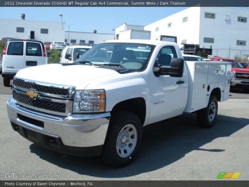 Summit White / Dark Titanium 2012 Chevrolet Silverado 3500HD WT Regular Cab 4x4 Commercial