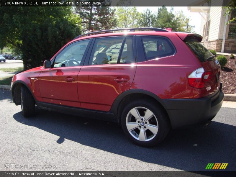 Flamenco Red Metallic / Sand Beige 2004 BMW X3 2.5i