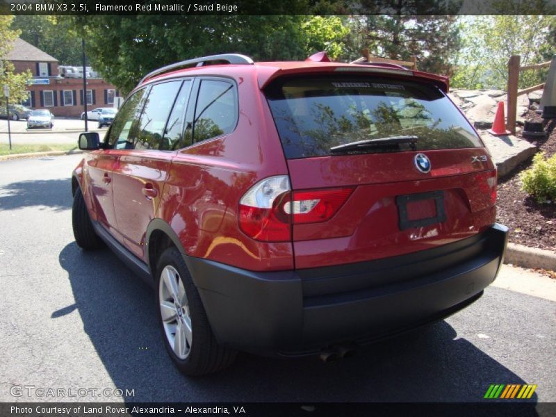 Flamenco Red Metallic / Sand Beige 2004 BMW X3 2.5i