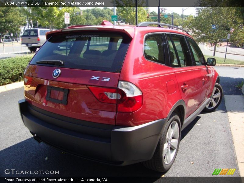 Flamenco Red Metallic / Sand Beige 2004 BMW X3 2.5i