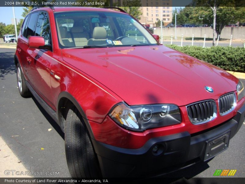 Flamenco Red Metallic / Sand Beige 2004 BMW X3 2.5i
