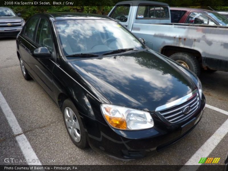 Black / Gray 2008 Kia Spectra EX Sedan
