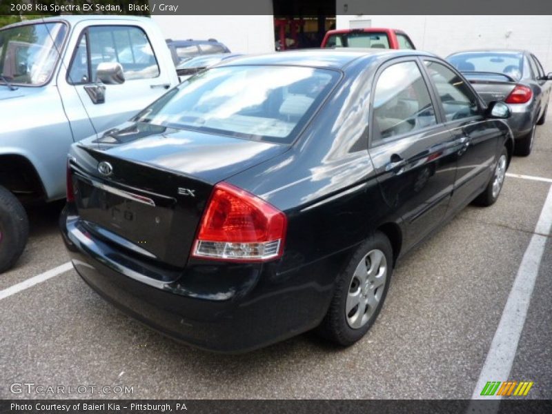 Black / Gray 2008 Kia Spectra EX Sedan