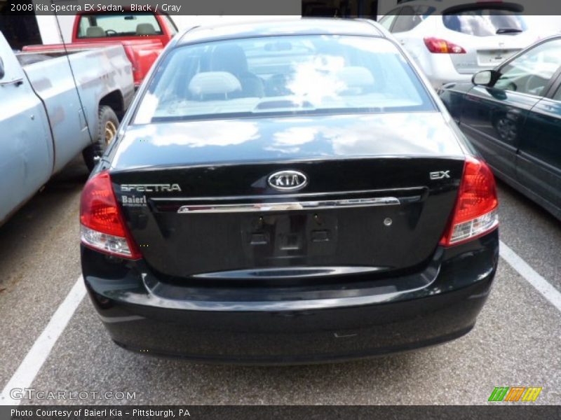 Black / Gray 2008 Kia Spectra EX Sedan