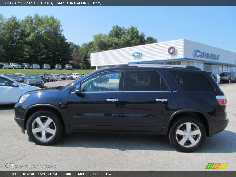 Deep Blue Metallic / Ebony 2012 GMC Acadia SLT AWD