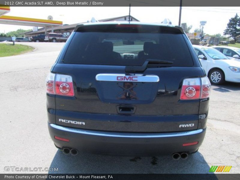 Deep Blue Metallic / Ebony 2012 GMC Acadia SLT AWD