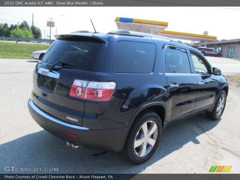 Deep Blue Metallic / Ebony 2012 GMC Acadia SLT AWD