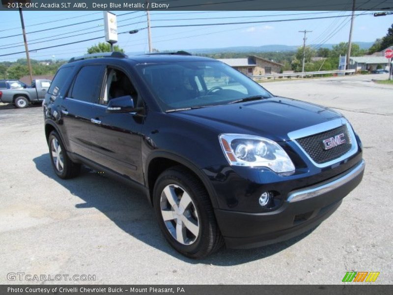 Deep Blue Metallic / Ebony 2012 GMC Acadia SLT AWD