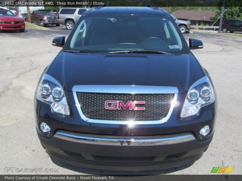 Deep Blue Metallic / Ebony 2012 GMC Acadia SLT AWD