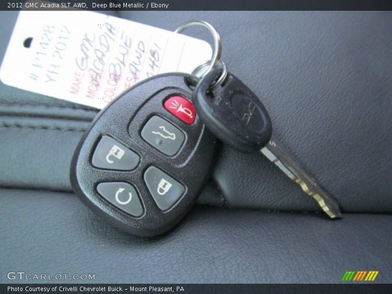 Deep Blue Metallic / Ebony 2012 GMC Acadia SLT AWD